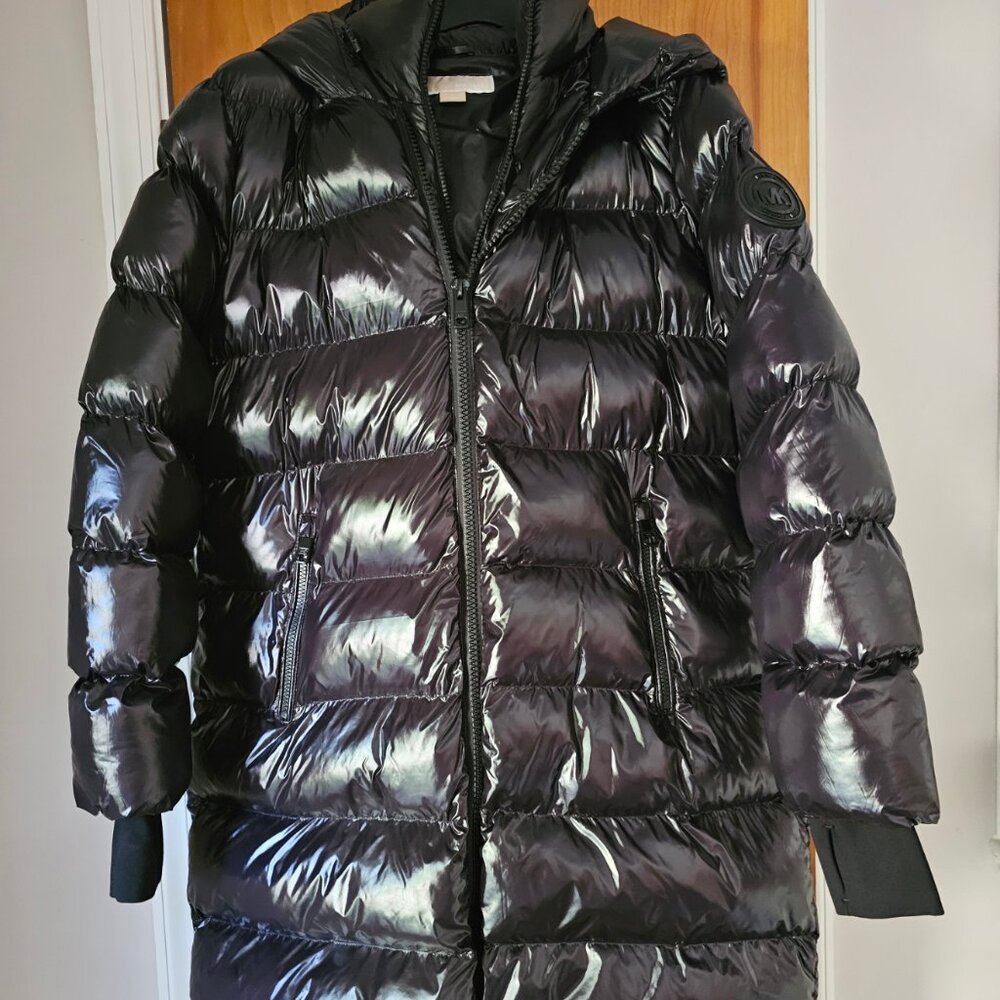 Michael Kors Women's Long Nylon Quilted Puffer Jacket